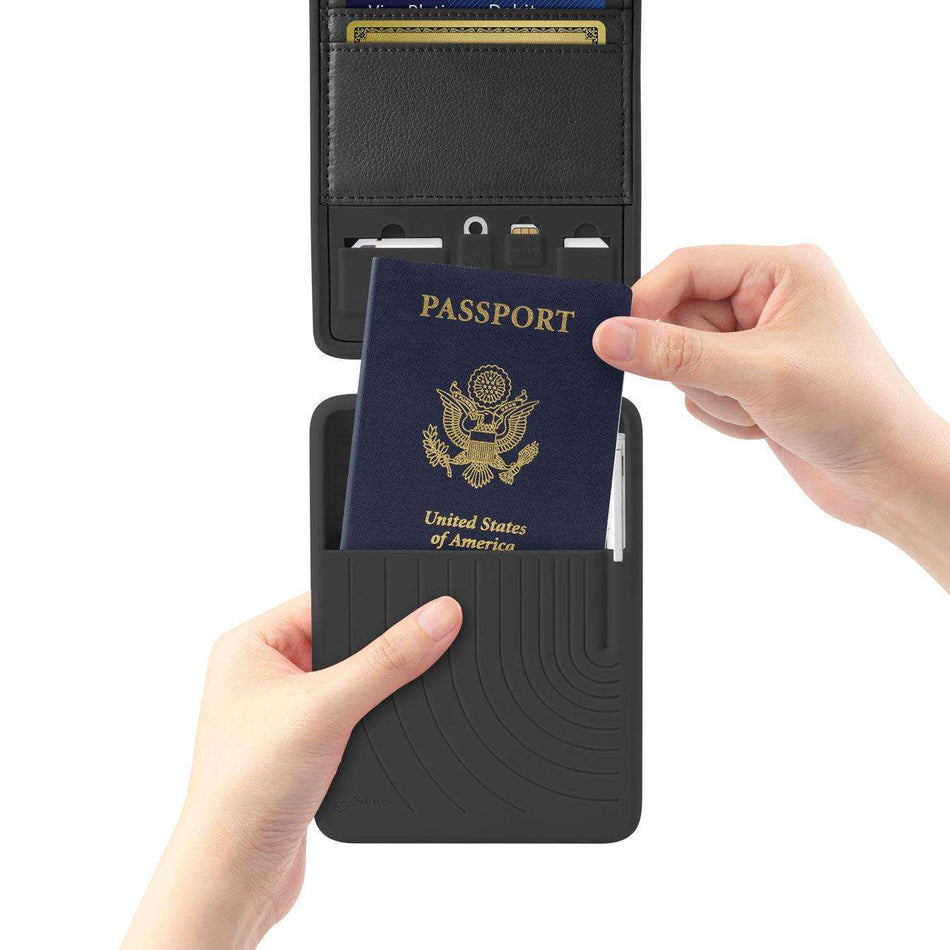 Bone Collection Lanyard Passport - Genuine Leather